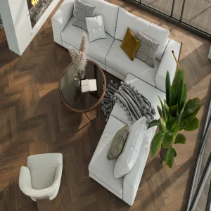 Кварцевый паркет Quartz Parquet Английская Ёлка Орех Американский 33-400-29 фаска Кварцевый паркет Quartz Parquet Английская Ёлка Орех Американский 33-400-29 фаска